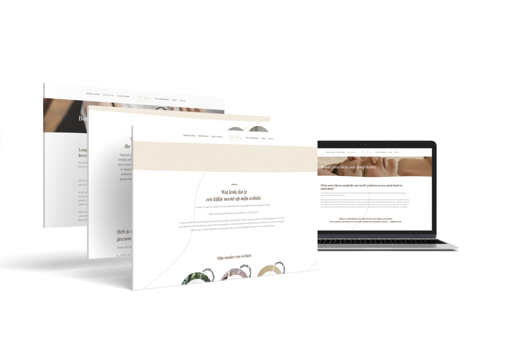 Schermen van de website van Jessy Jansen