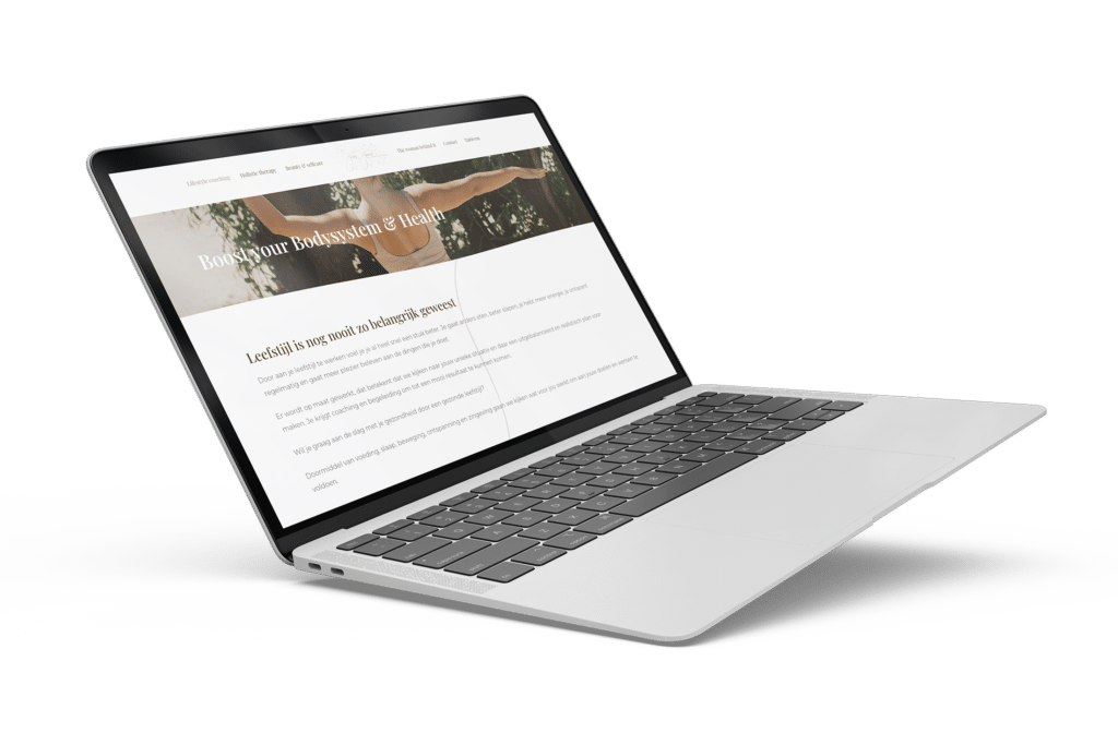 Schuine laptop mock-up van Jessy Jansen website